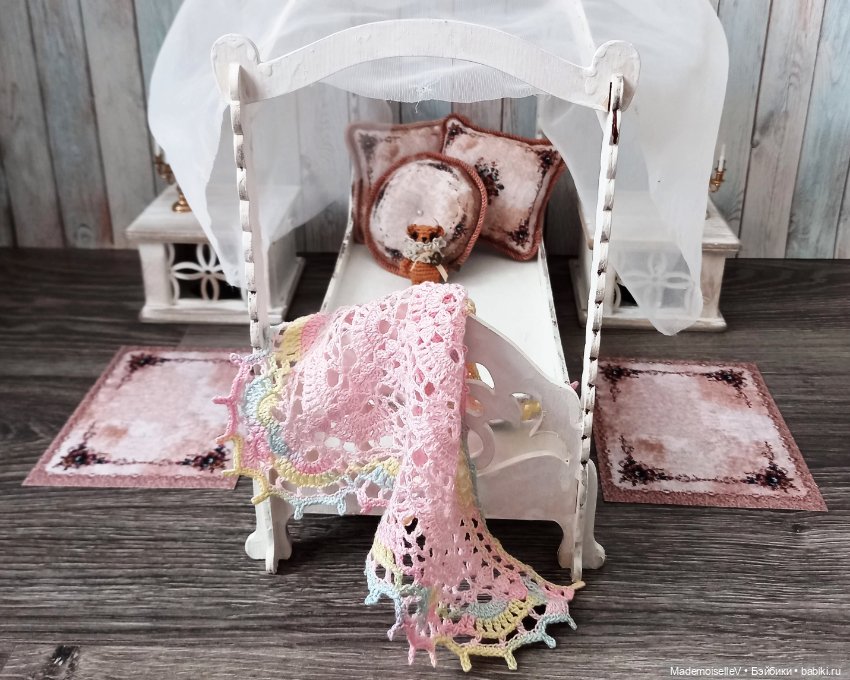 Коллекция ковров и подушек "Нежность" в бежево-голубом цвете № 51