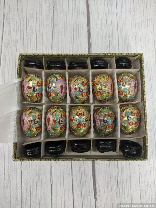 Яйцо пасхальное на подставке. Клуазонне. Cloisonne. 4 см