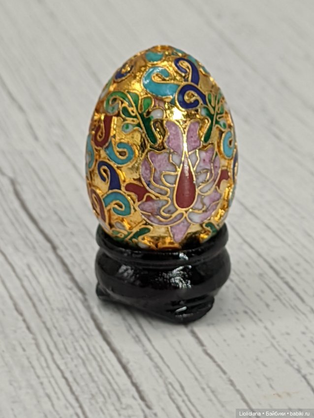Яйцо пасхальное на подставке. Клуазонне. Cloisonne. 4 см (фото 8)