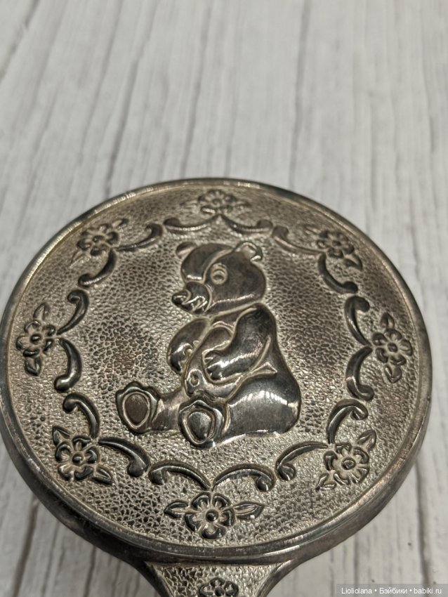 Винтажная щётка с мишкой. 14,5 см (фото 5)