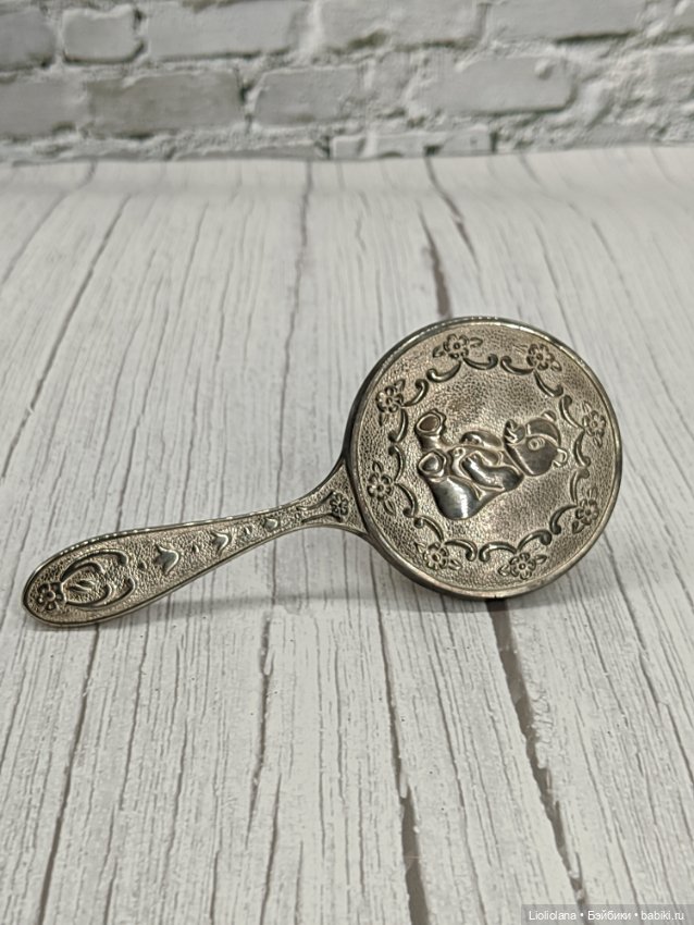 Винтажная щётка с мишкой. 14,5 см (фото 4)