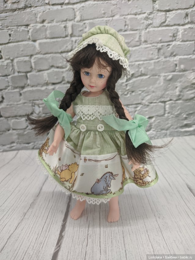 Винтажный авторский аутфит от Chris Miller. Винни Пух. Для кукол 20 см (фото 6)