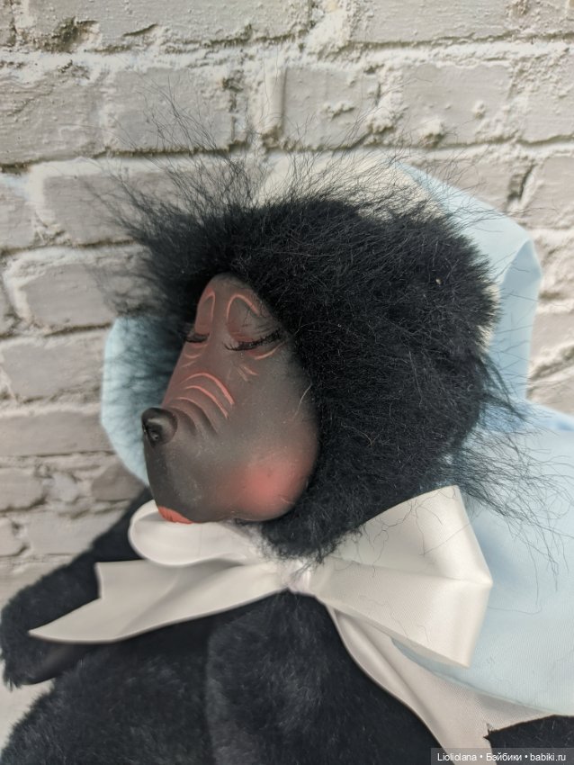 Мишка Бэби в голубом от Georgette Zlomke. 38 см (фото 2)