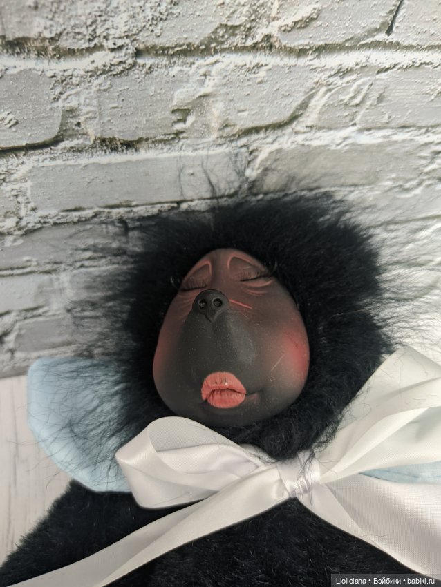 Мишка Бэби в голубом от Georgette Zlomke. 38 см (фото 4)