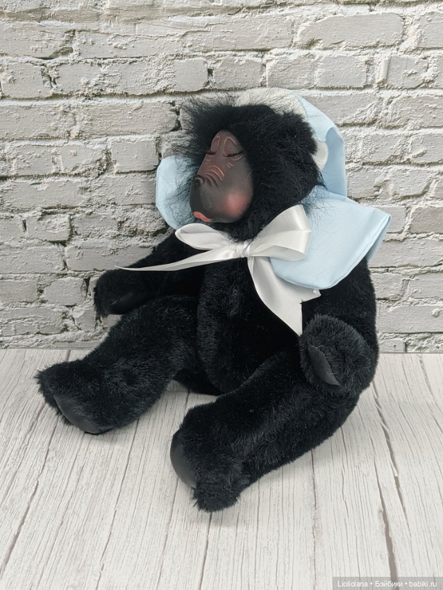 Мишка Бэби в голубом от Georgette Zlomke. 38 см (фото 10)