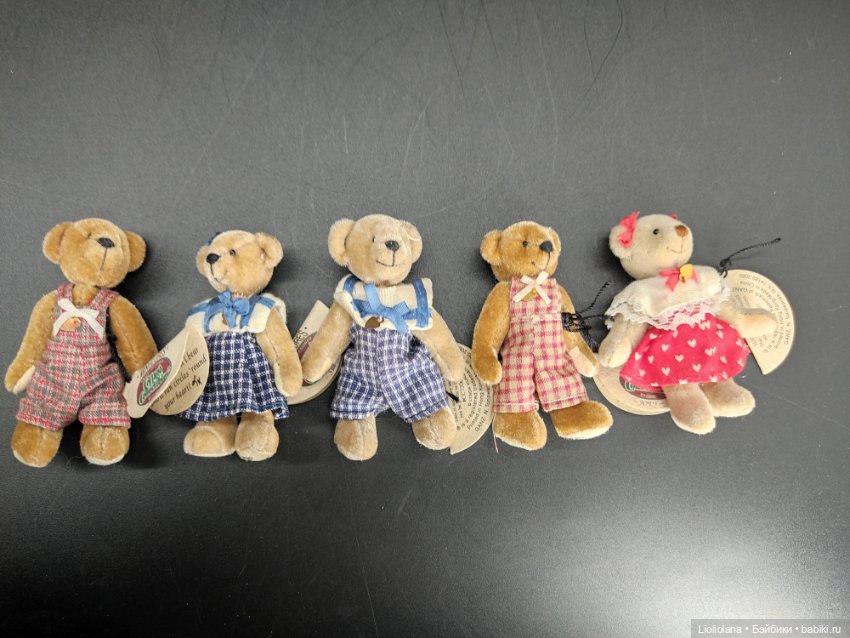 Мишка в шляпке от Boyds Bears Co. 6 см