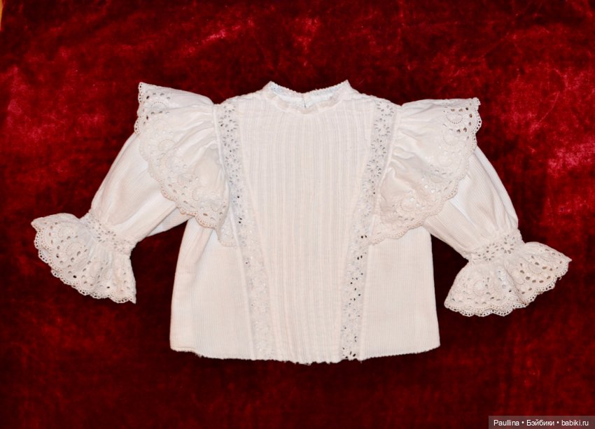 Антикварная рубашка для куклы, Франция