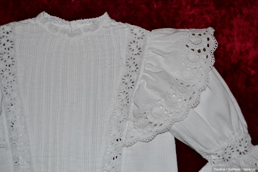 Антикварная рубашка для куклы, Франция (фото 5)