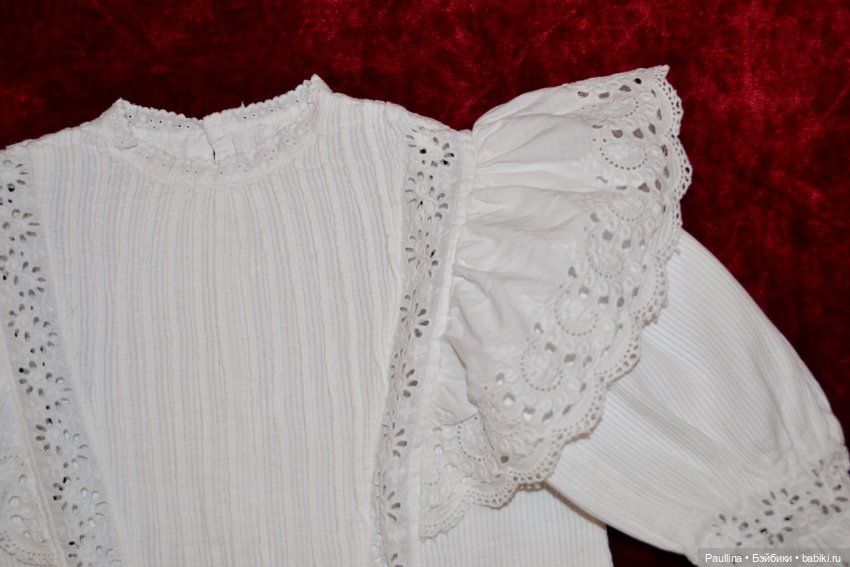 Антикварная рубашка для куклы, Франция (фото 3)