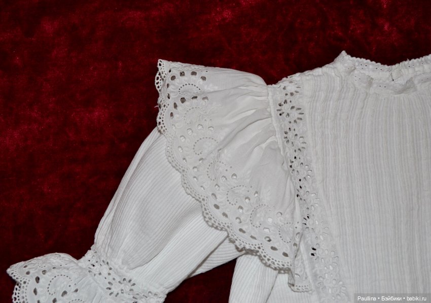 Антикварная рубашка для куклы, Франция (фото 4)