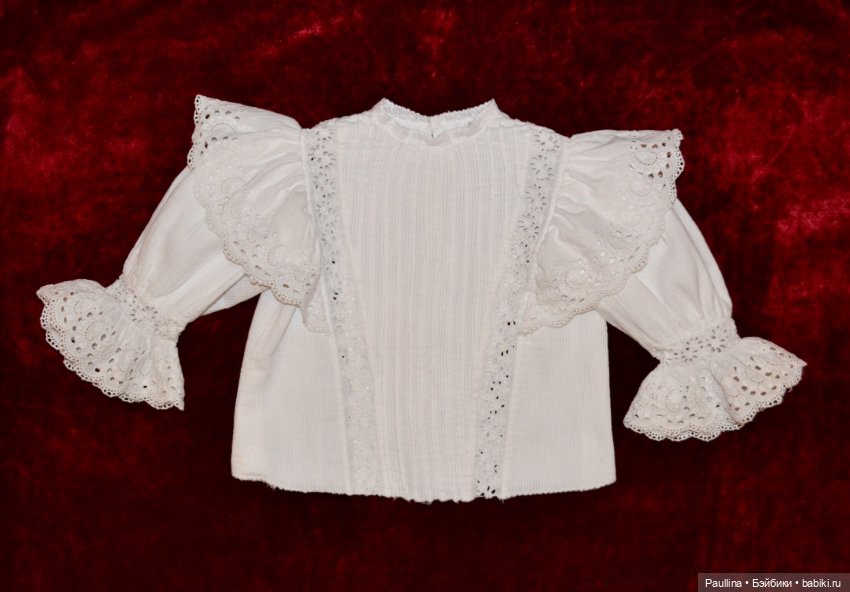 Антикварная рубашка для куклы, Франция (фото 8)