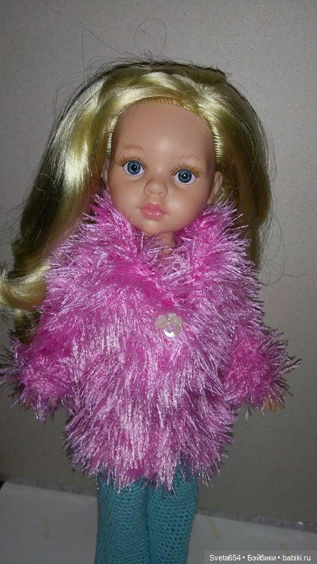 Шубка на Паола Рейна розовая