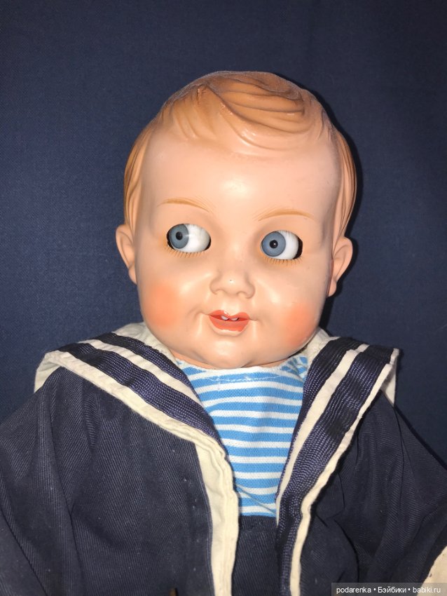 Старенький пупс моряк — Антикварные куклы (фото 3)