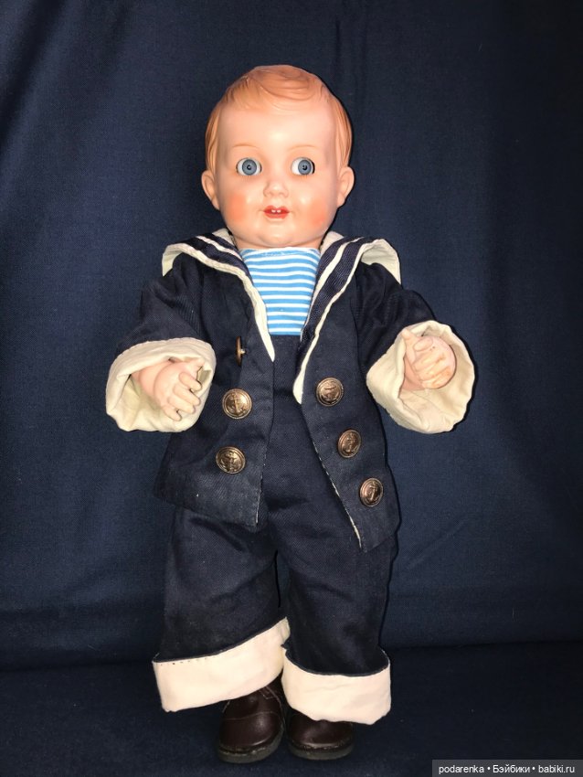 Старенький пупс моряк — Антикварные куклы (фото 4)