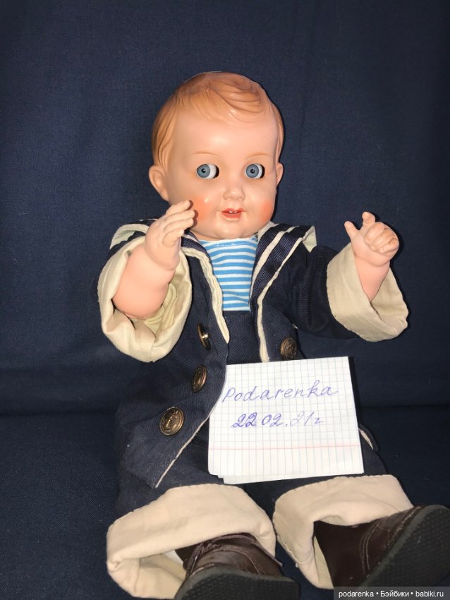 Старенький пупс моряк — Антикварные куклы (фото 5)