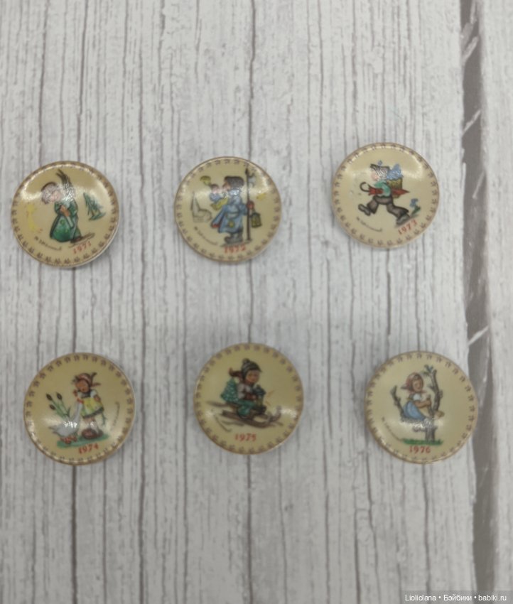 Миниатюра. Тарелочки Hummel. 1971-76 гг. 2,2 см (фото 2)