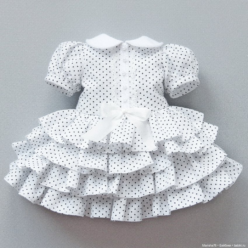 Мастер-класс+выкройка в формате PDF платья с многоярусной юбкой для кукол Паола Рейна (фото 4)
