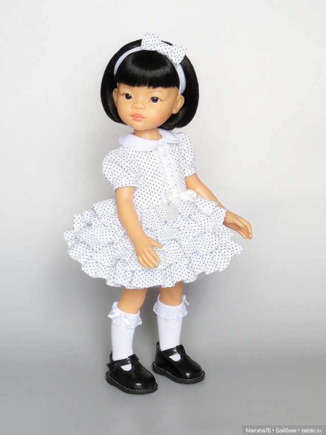 Мастер-класс+выкройка в формате PDF платья с многоярусной юбкой для кукол Паола Рейна