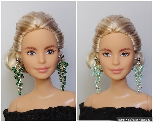 Barbie Рыжая кукла в платье с принтом Maxi Серьги и аксессуары