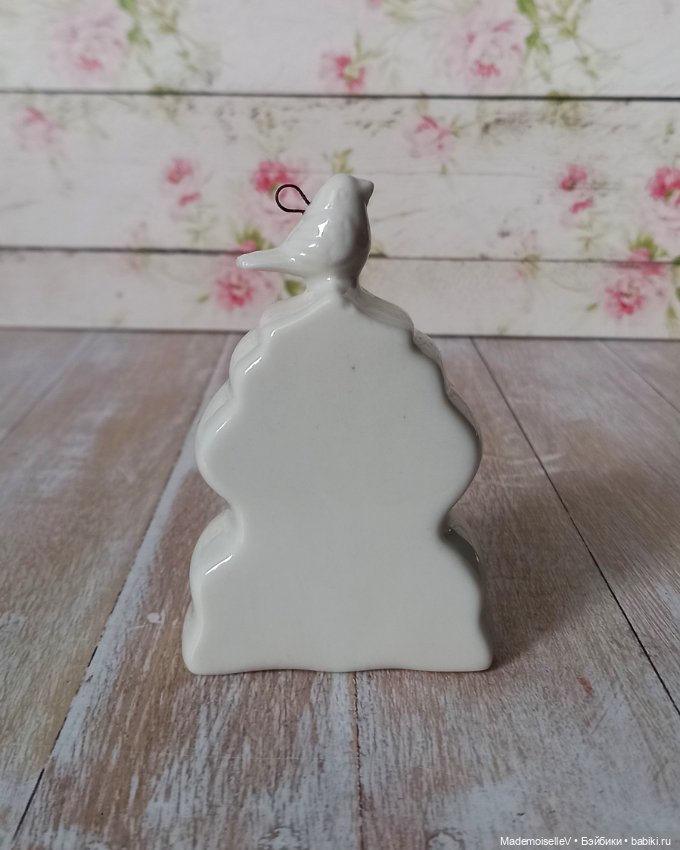 Часы с птичкой, гжель — Миниатюра для кукол (фото 5)