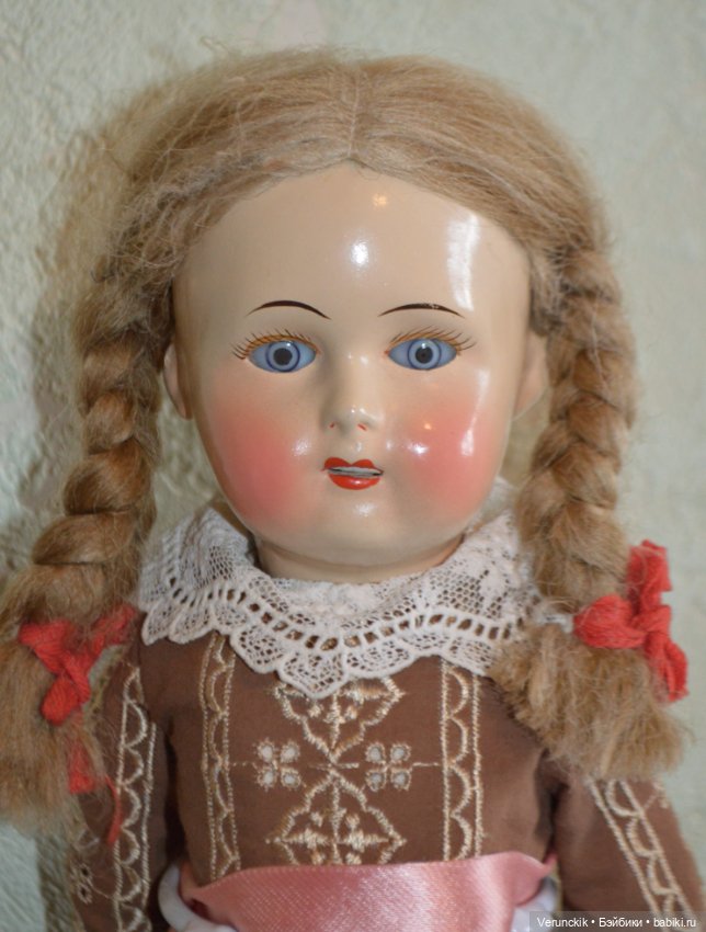 Кукла старинная .Русская .Артель РККА .Бывшая фабрика Дунаева .Довоенная! Роскошная