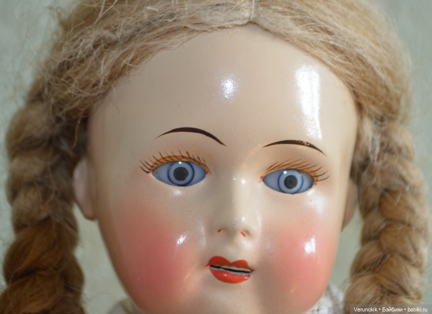 Кукла старинная .Русская .Артель РККА .Бывшая фабрика Дунаева .Довоенная! Роскошная (фото 5)