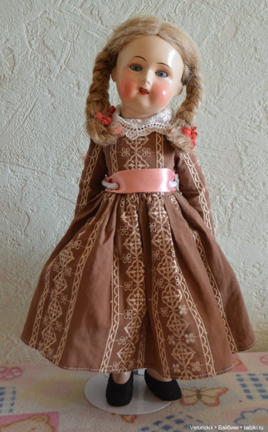 Кукла старинная .Русская .Артель РККА .Бывшая фабрика Дунаева .Довоенная! Роскошная (фото 4)