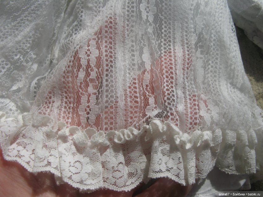 Платье для кукол, винтажное, кружевное, времен СССР/ГДР (фото 3)