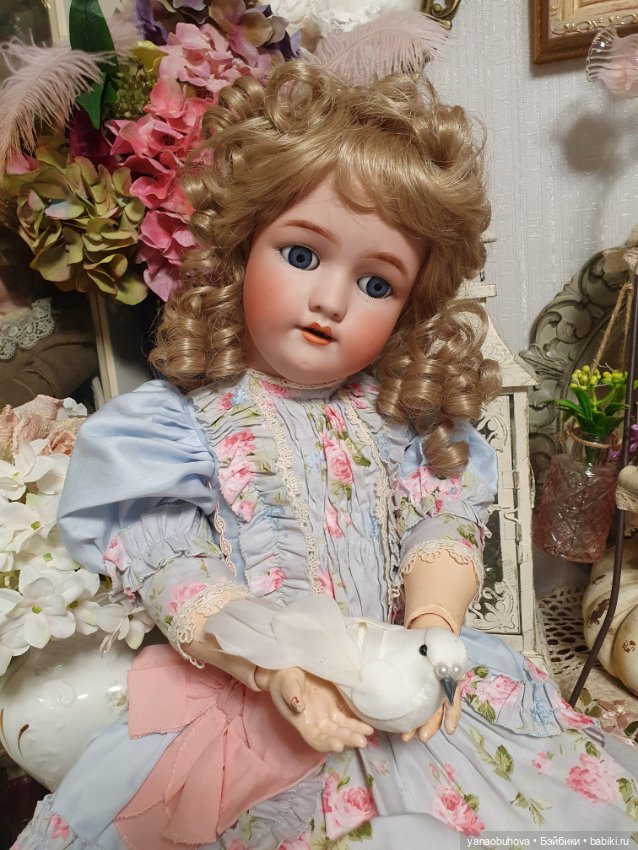 Очень красивая антикварная кукла Хандверг 109, 58 см (фото 2)