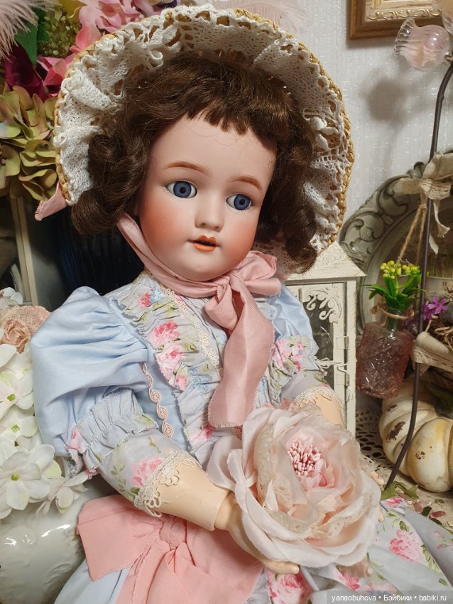 Очень красивая антикварная кукла Хандверг 109, 58 см (фото 6)