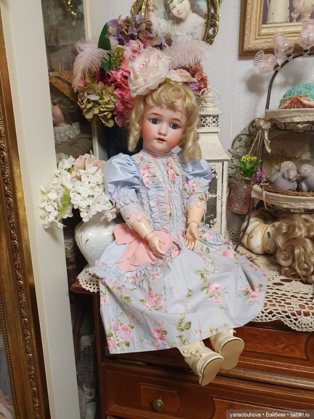 Очень красивая антикварная кукла Хандверг 109, 58 см (фото 10)