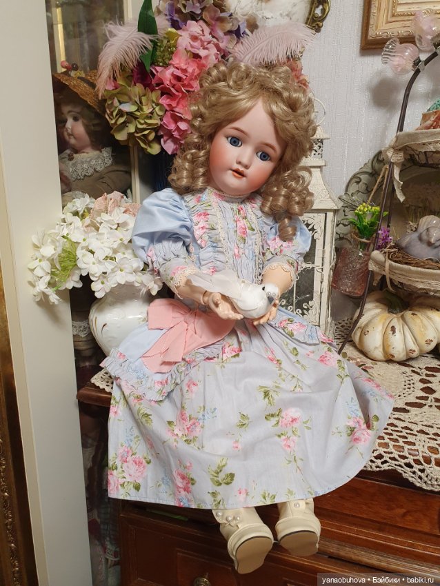 Очень красивая антикварная кукла Хандверг 109, 58 см (фото 3)