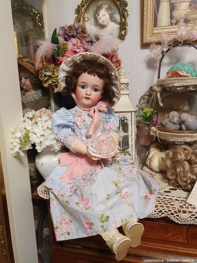 Очень красивая антикварная кукла Хандверг 109, 58 см (фото 4)
