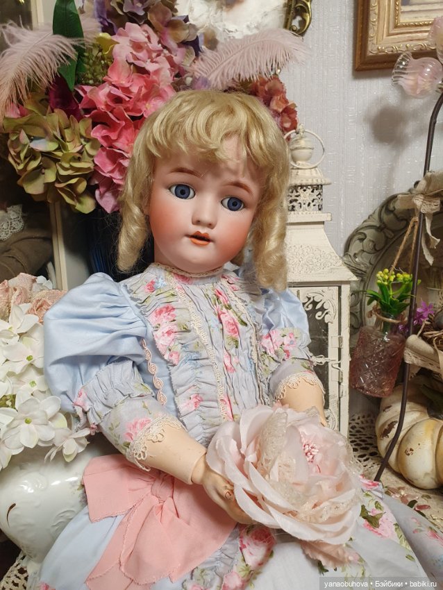 Очень красивая антикварная кукла Хандверг 109, 58 см (фото 8)