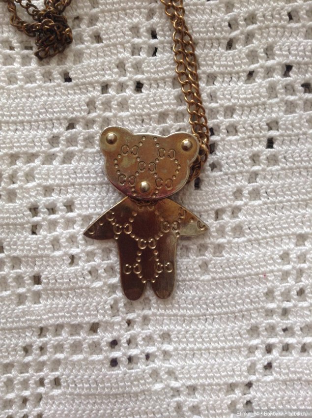 Винтажный Мишка- медальон (фото 2)