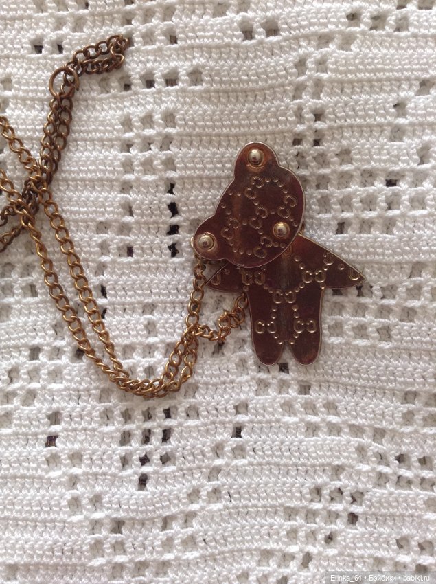 Винтажный Мишка- медальон (фото 4)