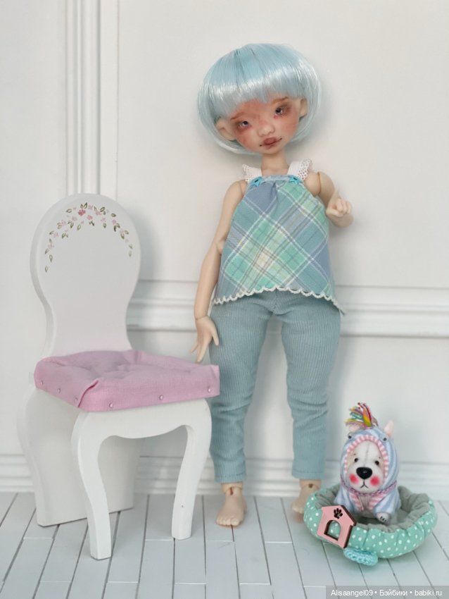 Одежда и парик на куколку аппи от dustofdolls