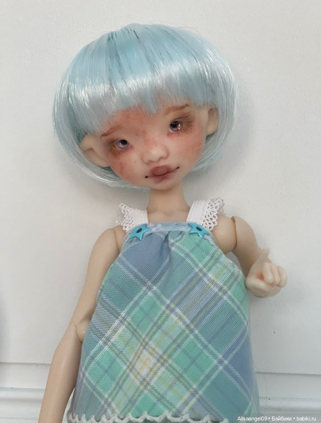 Одежда и парик на куколку аппи от dustofdolls (фото 3)