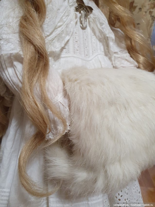 Две винтажные детские муфты для больших антикварных красавиц (фото 8)