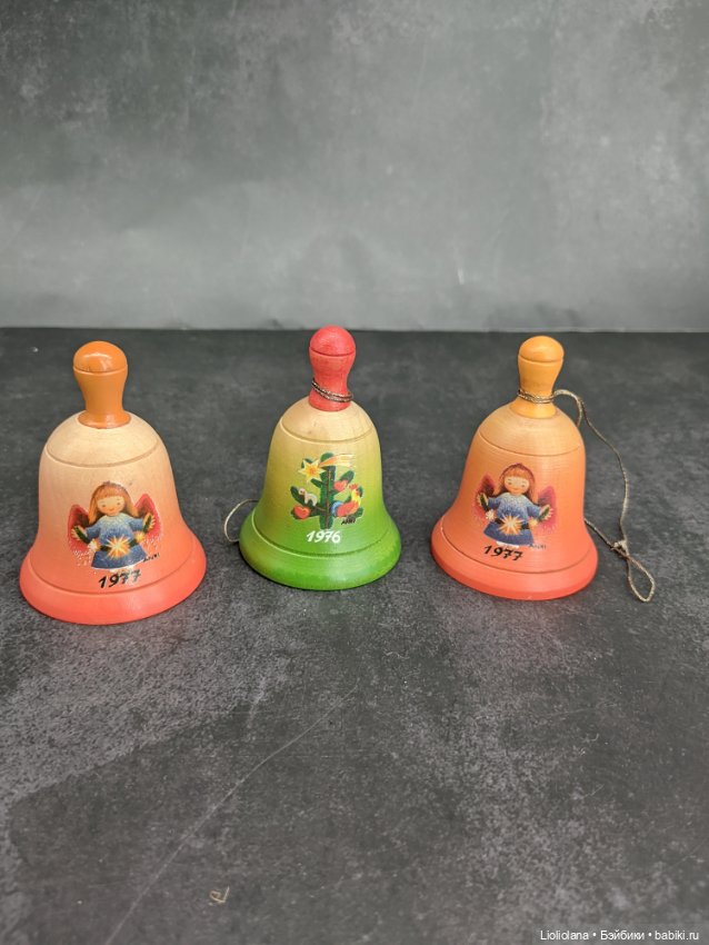 Ёлочные игрушки Колокольчики от Anri. Дерево