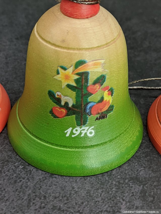Ёлочные игрушки Колокольчики от Anri. Дерево (фото 6)