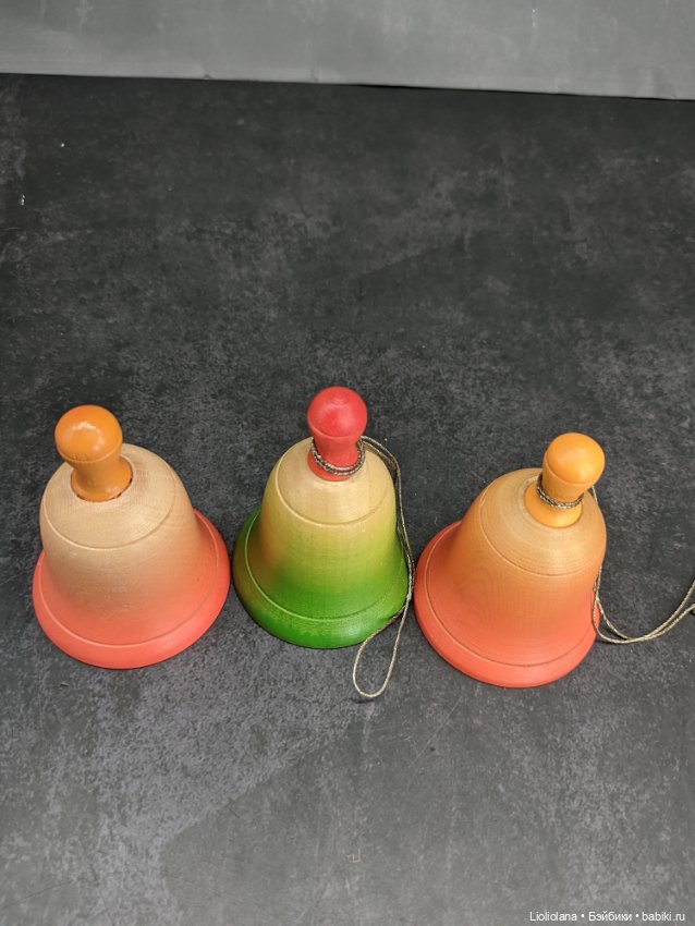 Ёлочные игрушки Колокольчики от Anri. Дерево (фото 4)