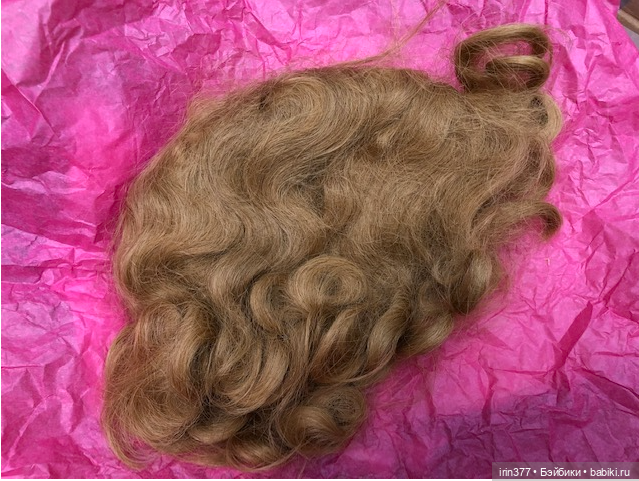 Парик для антикварной куклы для головы 43-44см