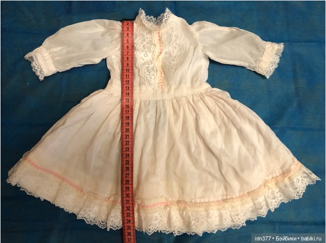 Платье для антикварной куклы и панталоны