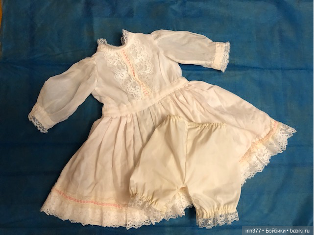Платье для антикварной куклы и панталоны (фото 7)