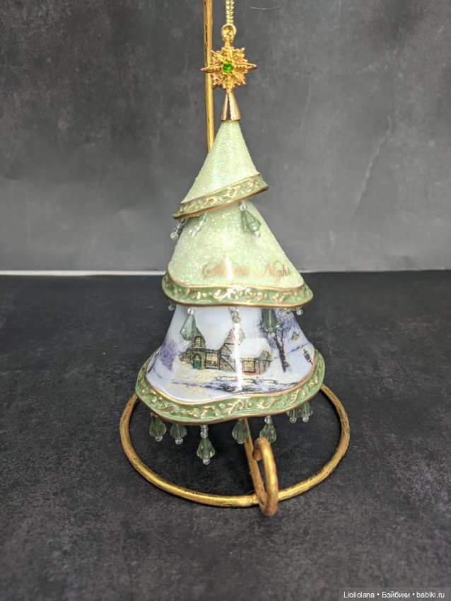 В резерве до оплаты. Фарфоровые ёлочные игрушки Ёлочки от Bradford (фото 4)