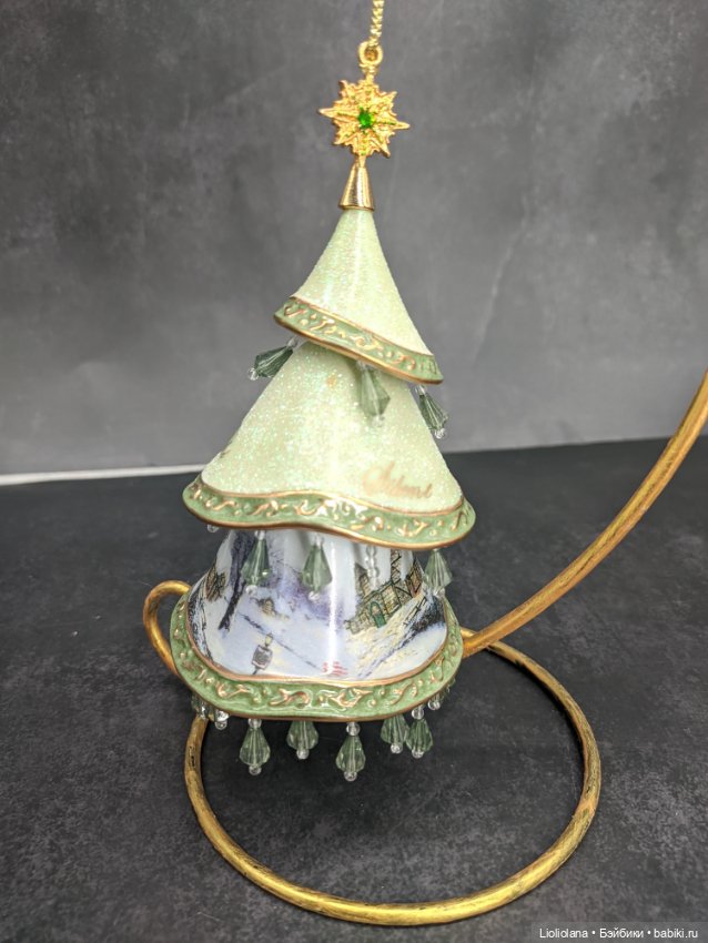 В резерве до оплаты. Фарфоровые ёлочные игрушки Ёлочки от Bradford (фото 5)