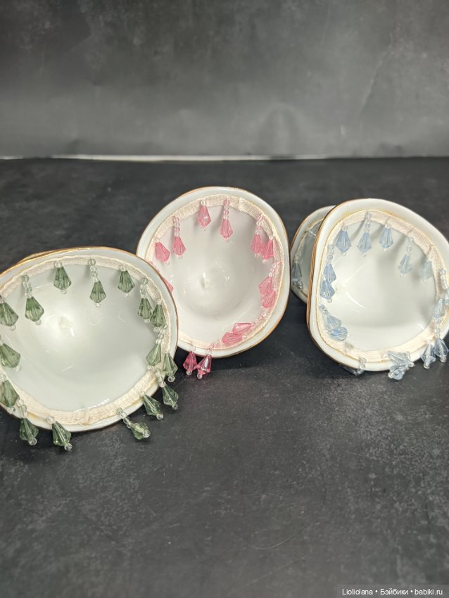 В резерве до оплаты. Фарфоровые ёлочные игрушки Ёлочки от Bradford (фото 7)