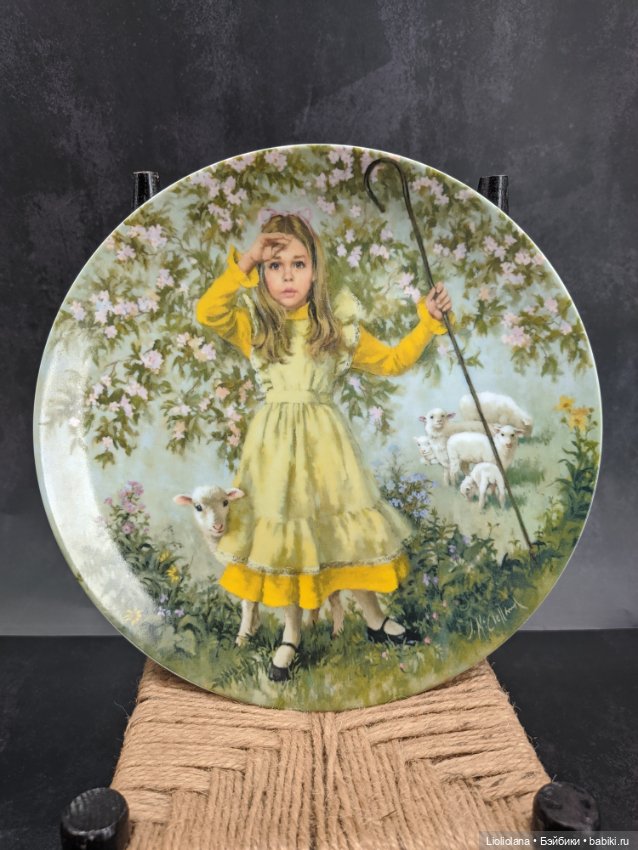 Фарфоровые тарелки из серии "Сказки Матушки Гусыни". Цена за три штуки (фото 4)