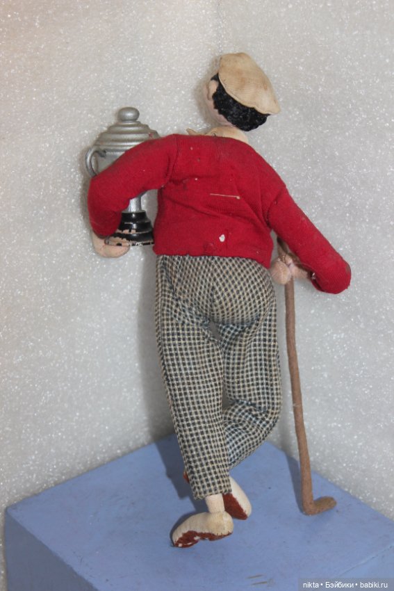 Старая кукла, сувенир Игрок в гольф с кубком Чемпион (фото 6)